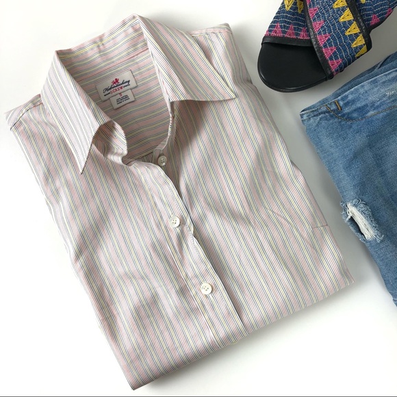 J. Crew Tops - [J.Crew] Haberdashery Striped 3/4 Sleeve Shirt